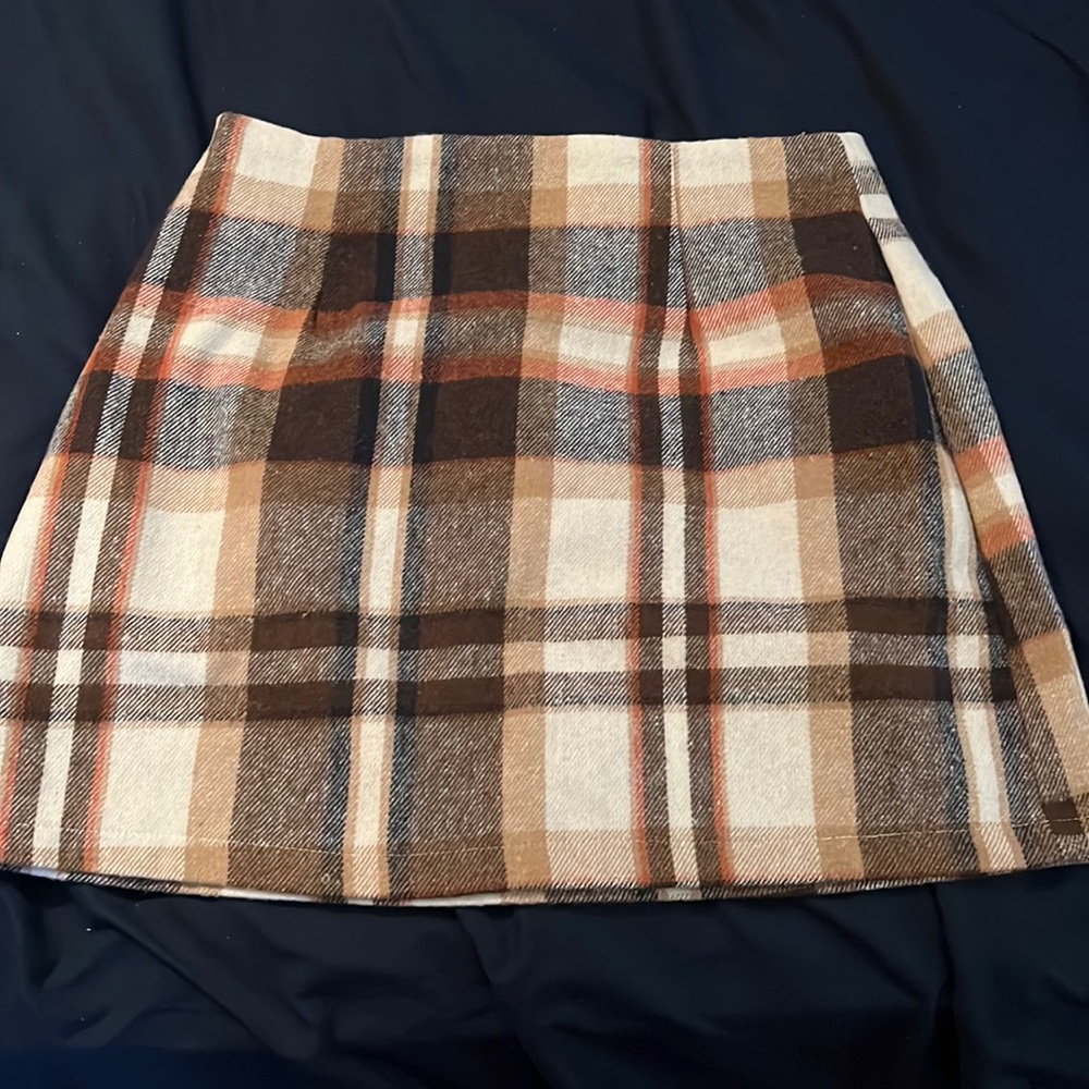 Large SHEIN plaid mini skirt